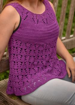 Häkelanleitung Shirt, Top "Viola", Gr. 34-48